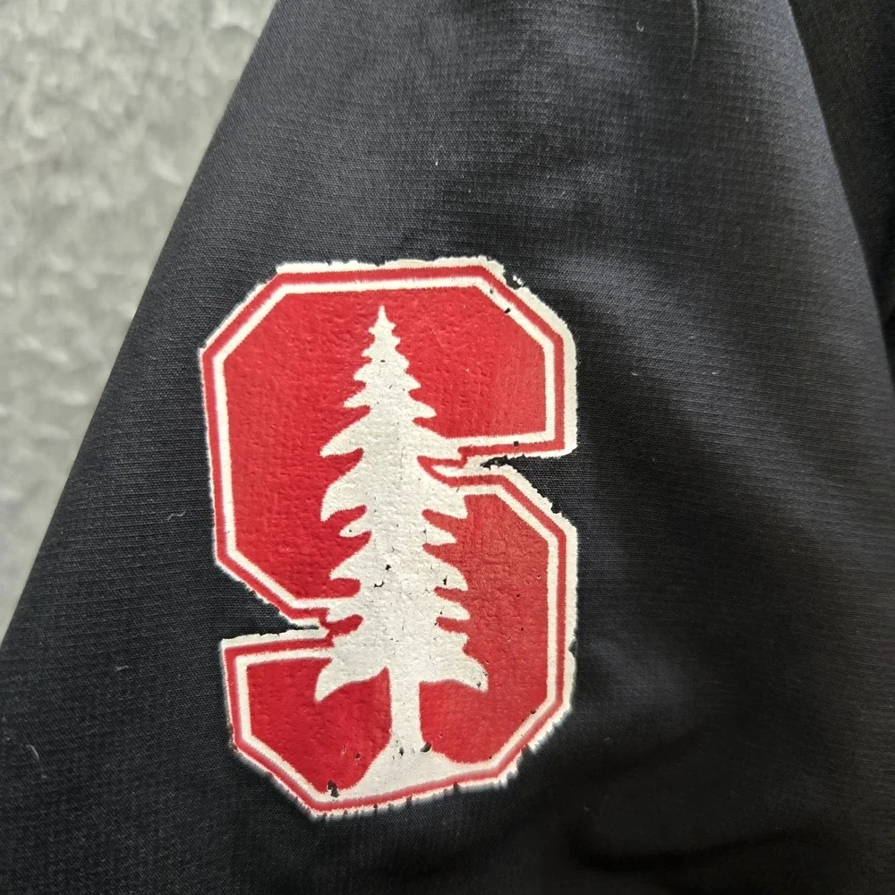 Stanford Cardinal Women Jacket L Black Nike Logo Aeroloft 800‎ Down Puffer
